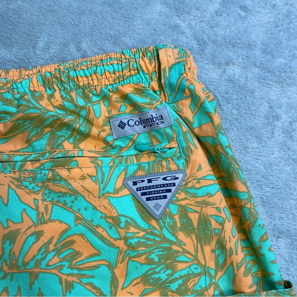 Columbia PFG Water Shorts Swim Trunks XXL Mens NWT Super Backcast Tropical Palm